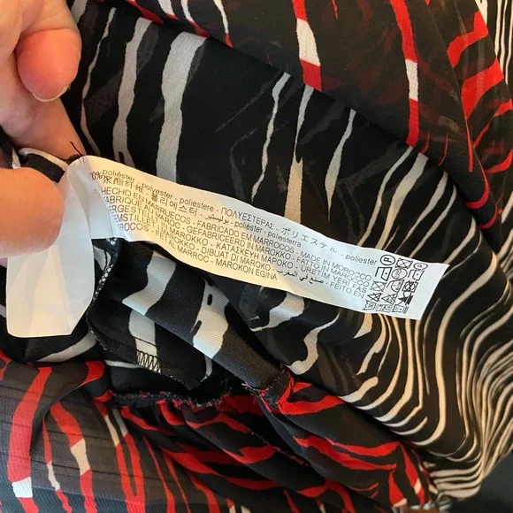 SOLD - Zara Animal Zebra Print Floaty Contrast Dress - Picture 5 of 9